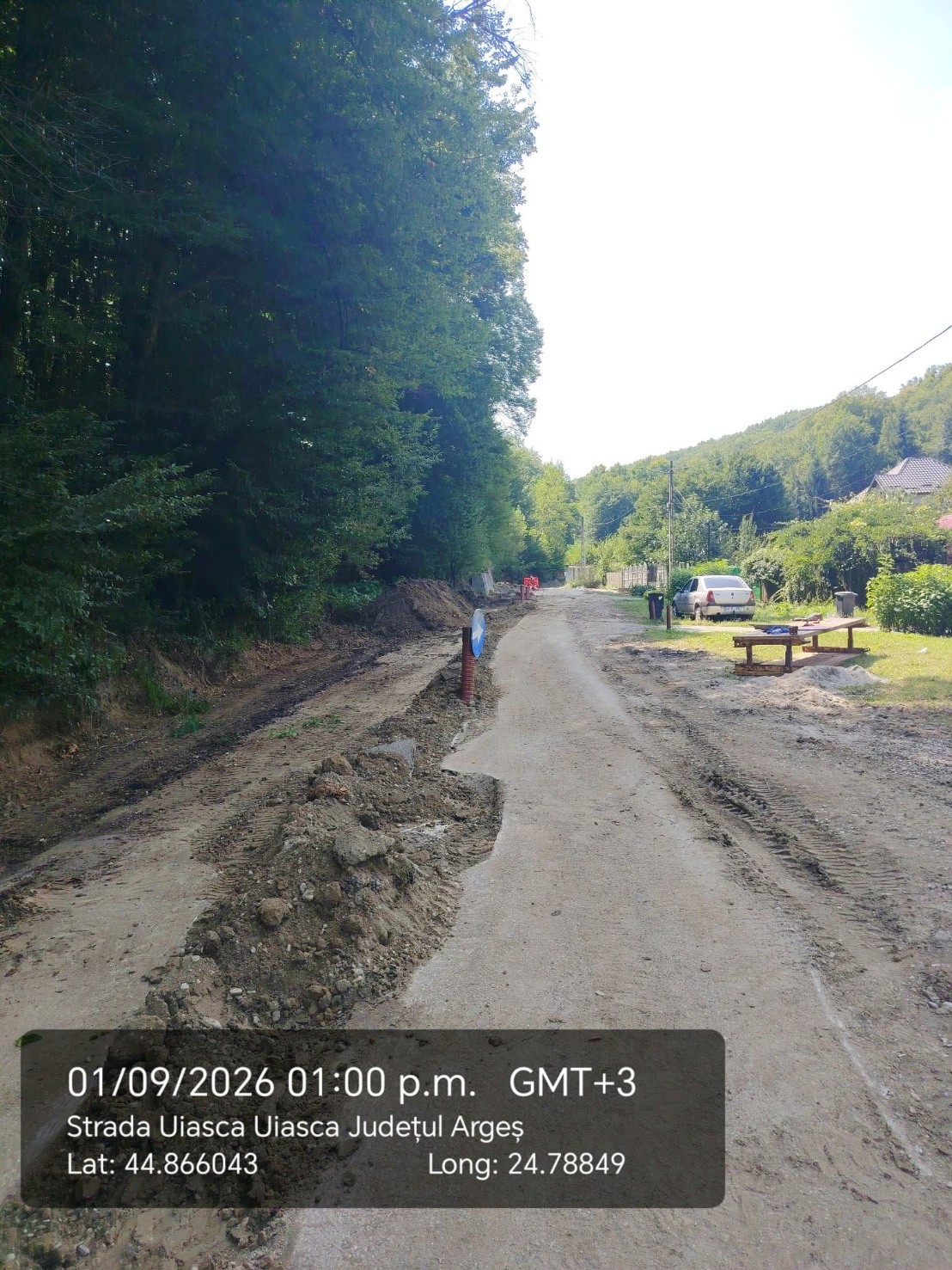 Str. Uiasca, UAT Bascov – lucrări de execuție rețea de canalizare menajeră